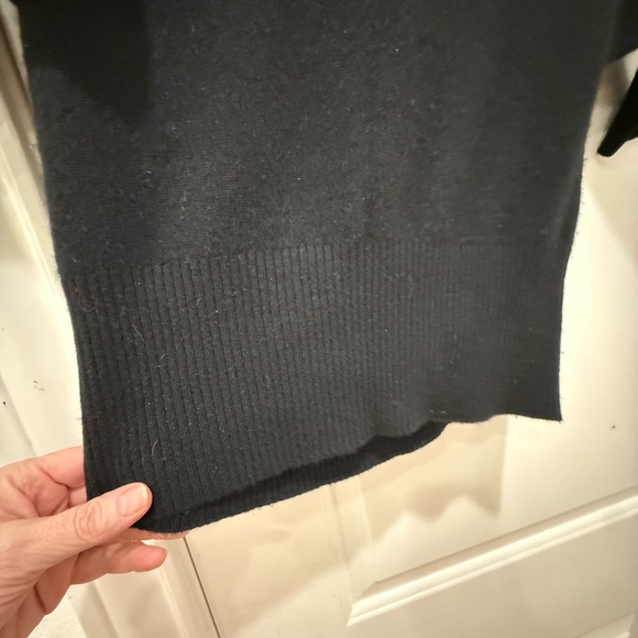 Anthropologie Cashmere Black Off-Shoulder Sweater - Picture 8 of 11